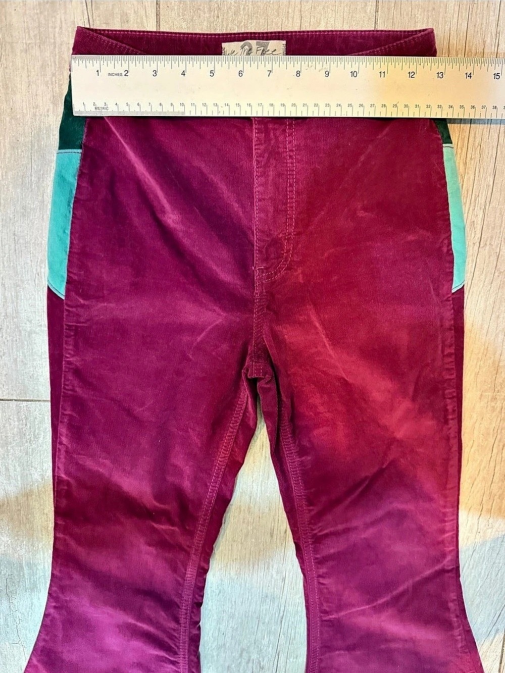 Free People We The Free Ray of Sunshine Cord Flare Jeans 27 Like New - Picture 8 of 12
